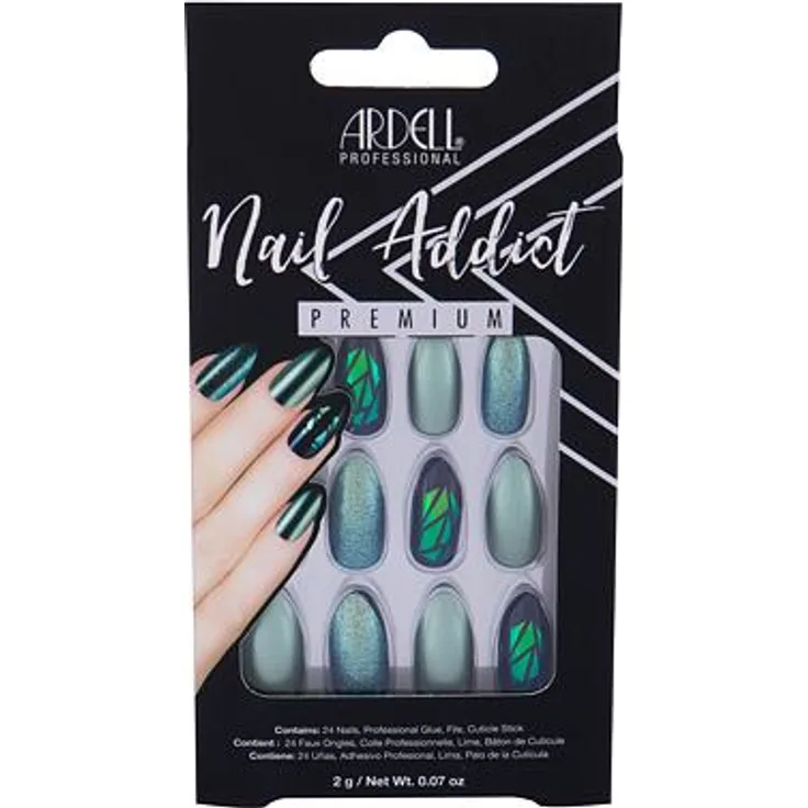 Ardell Nail Addict Premium Green Glitter Chrome Set 