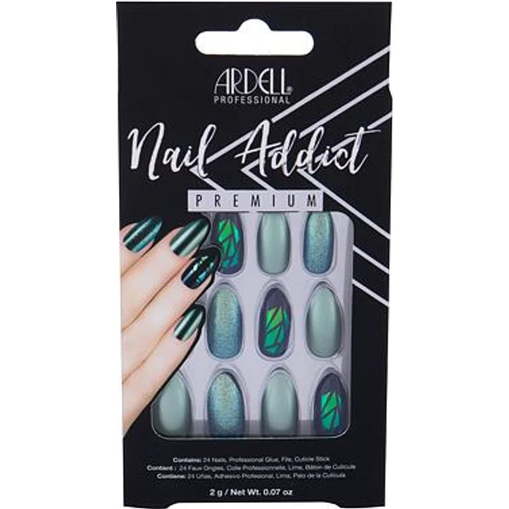 Ardell Nail Addict Premium Green Glitter Chrome Set 