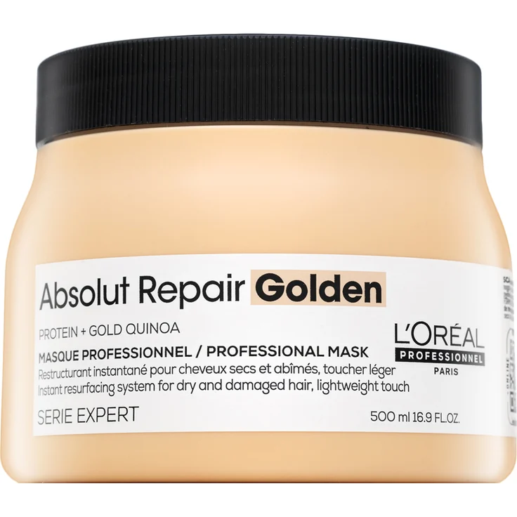 L´Oréal Professionnel Série Expert Absolut Repair Gold Quinoa + Protein Golden Masque pflegende Haarmaske für stark geschädigtes Haar 500 ml – Bild 1