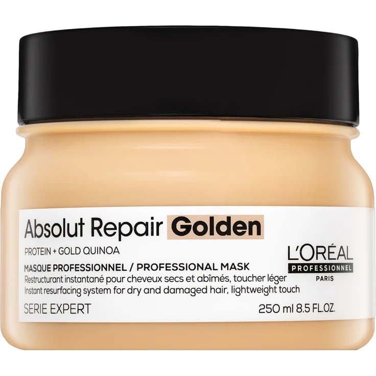L´Oréal Professionnel Série Expert Absolut Repair Gold Quinoa + Protein Golden Masque pflegende Haarmaske für stark geschädigtes Haar 250 ml – Bild 1