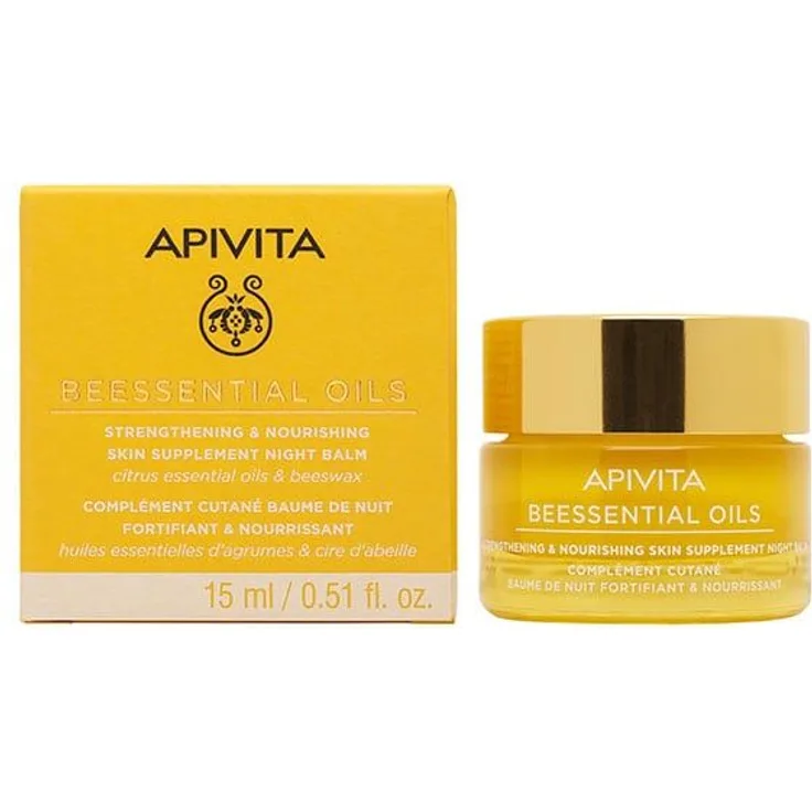Apivita Beessential Strengthening & Nourishing Skin Supplement Night Balm 15 ml
