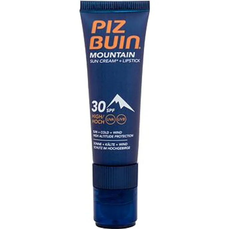 PIZ BUIN Mountain Sun Cream + Lipstick SPF30 Feuchtigkeitscreme mit Lippenbalsam und Sonnenschutz 20 ml Unisex