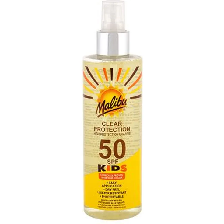 Malibu Kids Clear Protection SPF50 Sonnenschutzspray für Kinder 250 ml