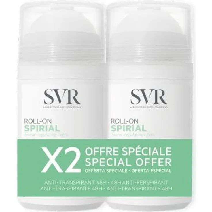 SVR Deodorant Spirial Duo Anti-Transpirant 48H Roll On 2 x 50 ml