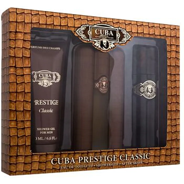 Cuba Prestige Set Eau de Toilette (EdT) 90 ml + Duschgel 200 ml + Rasierwasser 100 ml