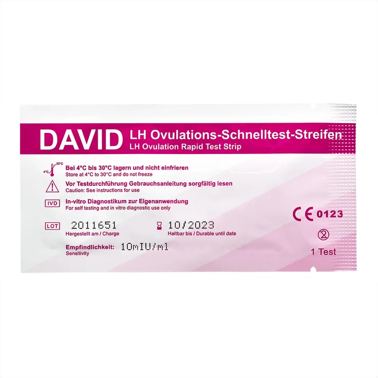 50 x David Ovulationstest Streifen 10 miu/ml LH ovulation test
