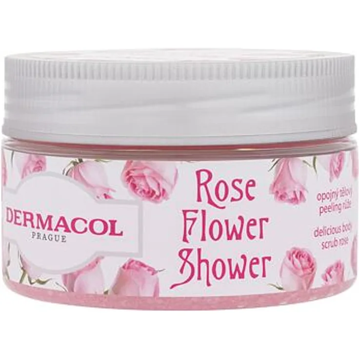 Dermacol Rose Flower Shower Body Scrub Körperpeeling mit Rosenextrakt 200 g für Frauen