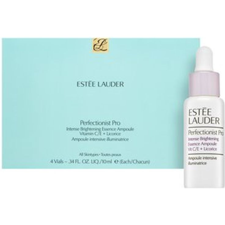 Estée Lauder Perfectionist Pro Intense Brightening Essence Ampoule Aufhellendes Serum mit Vitamin C für eine Erneuerung der Haut 4 x 10 ml