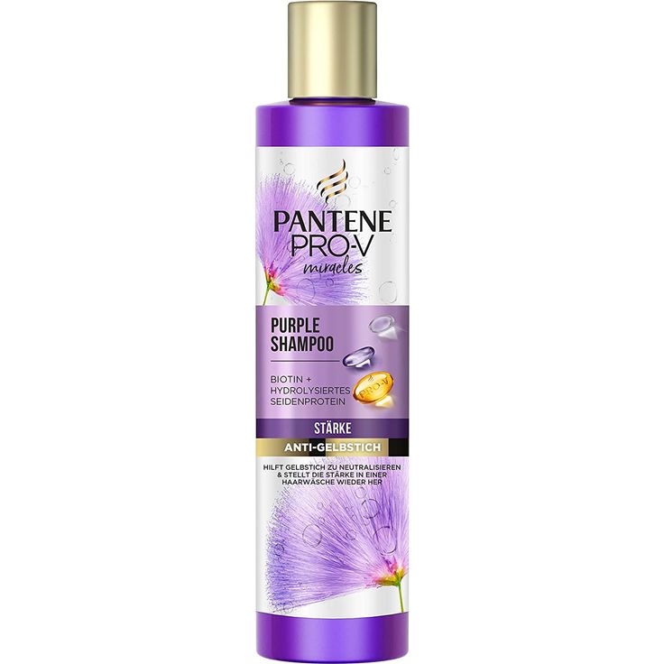 Pantene Pro-V Miracles Stärke & Anti-Gelbstich Purple Shampoo 225 ml mit Biotin