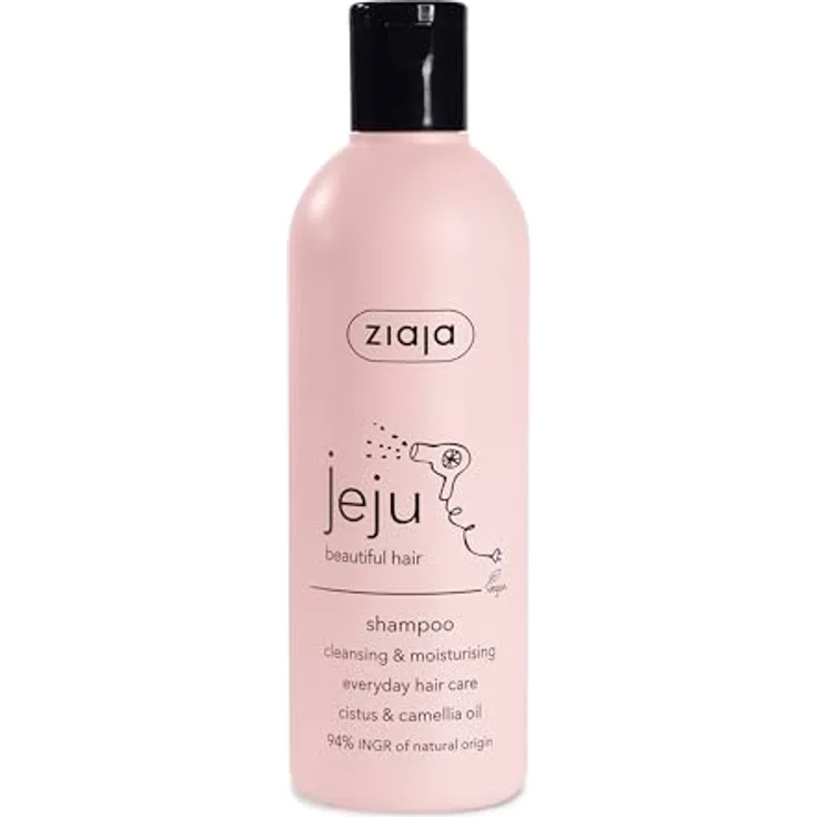 Ziaja Jeju Champú Hidratante Y Purificador 300 ml, feuchtigkeitsspendendes Shampoo mit reinigendem Inulin, silikonfrei und vegan