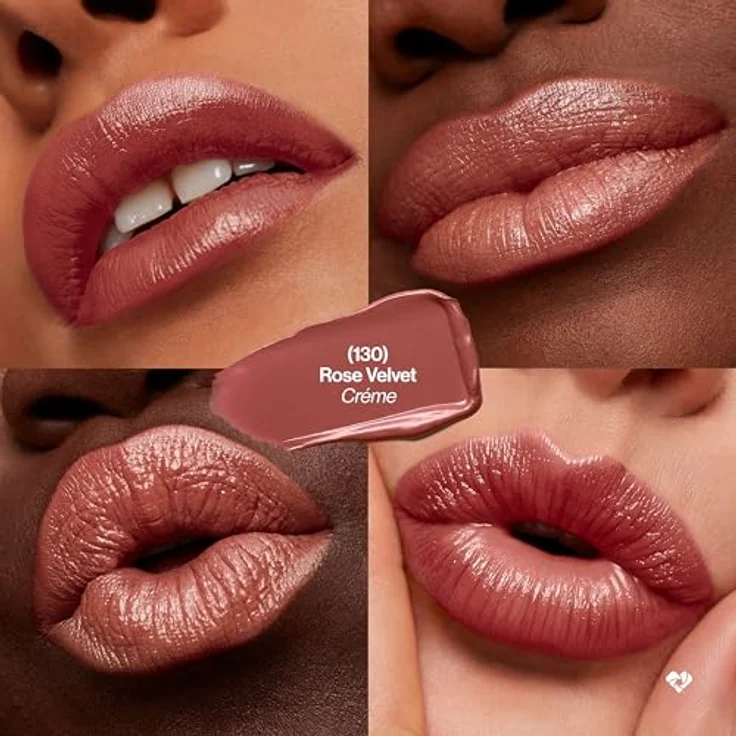 Revlon Super Lustrous Lippenstift, Creme-Lippenstift mit Vitamin E und Avocadoöl, Nude, 130 Rose Velvet, 4,2 g – Bild 2