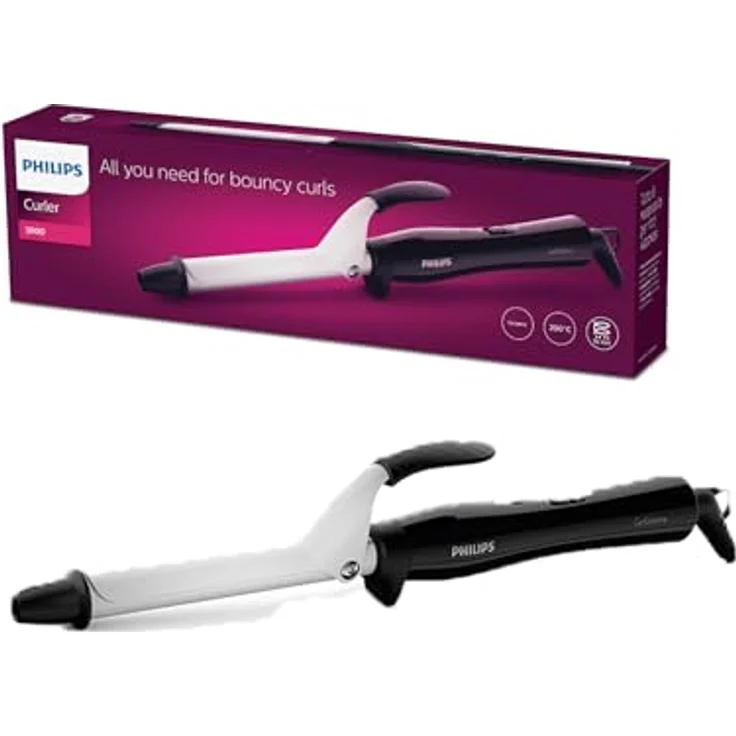 Philips BHB862-00 StyleCare Essential mit Klemme, Keramikbeschichtung, 16mm Durchmesser, silber-schwarz – Bild 2