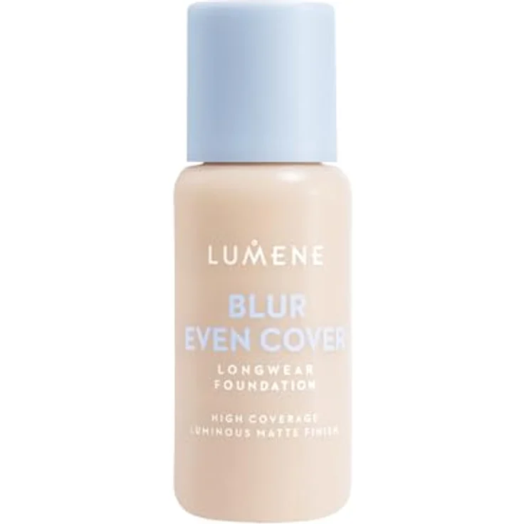 Lumene Blur Even Cover Foundation, hochdeckende Foundation mit Niacinamid und nordischer Heidelbeere, 30 ml – Bild 1