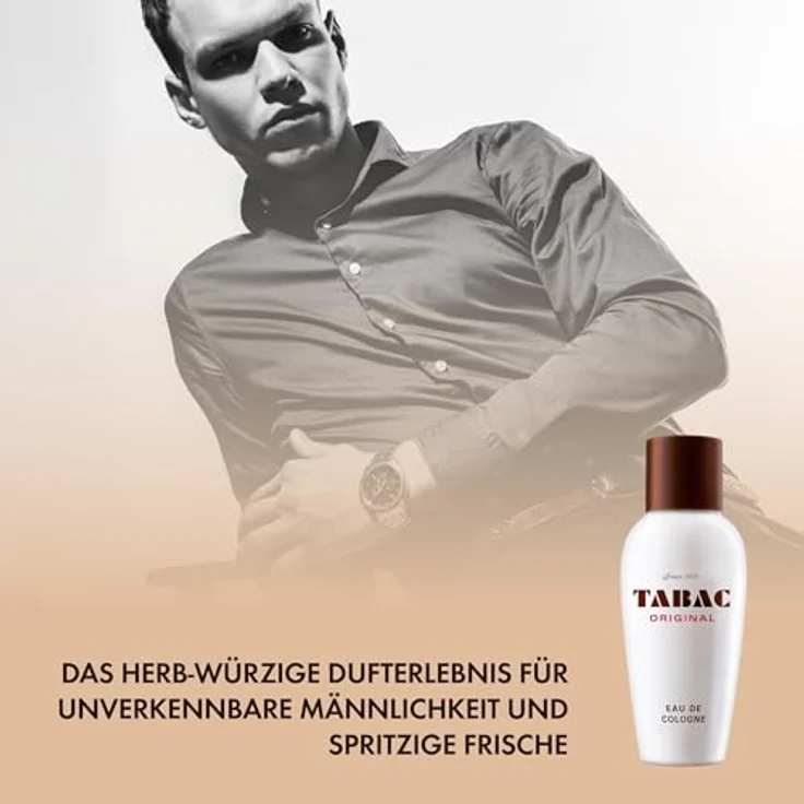 Tabac Original Eau de Cologne Splash 300 ml, klassischer Herrenduft mit herb-männlichen Akzenten und zeitloser Eleganz – Bild 4