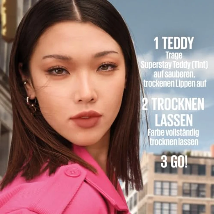 Maybelline New York Superstay Teddy Tint Lippenstift 100 Kitten Heel, soft-matte Formel mit langanhaltender Wirkung und ohne Abfärben – Bild 8