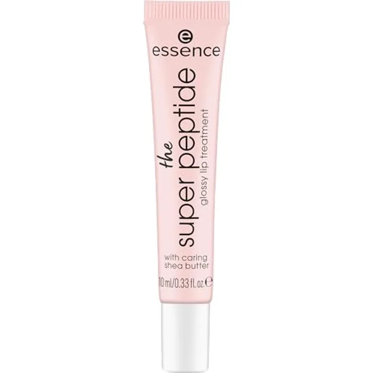 essence the super peptide glossy lip treatment, Lippenbalsam Nr. 01, transparent, glättend, vegan, ohne Parabene, 10ml