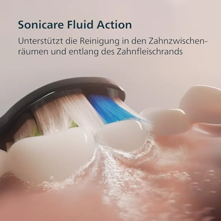 Philips Sonicare Series 4000 HX4044/52, Elektrische Schallzahnbürste mit Drucksensor, 4 Putzeinstellungen, 21 Tage Akkulaufzeit, Reiseetui, Schwarz – Bild 2