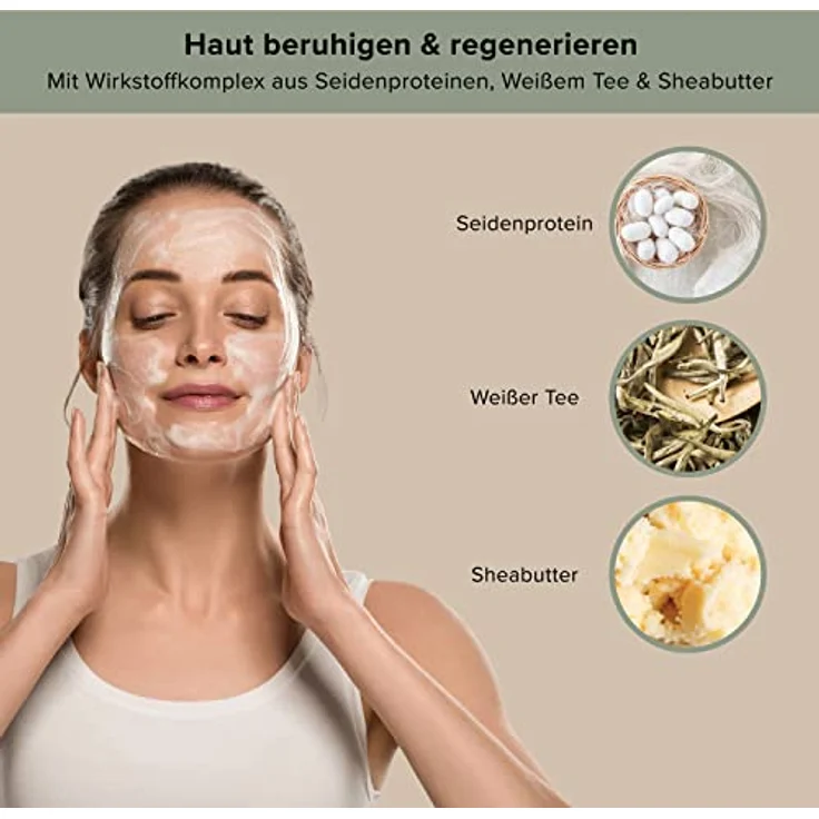 RAU Cosmetics RAU White Tea & Silk Protein Night Care 50 ml - Nachtcreme mit Seidenproteinen, Weißem Tee & Sheabutter - Anti-Aging Gesichtscreme für glatte & reine Haut – Bild 2
