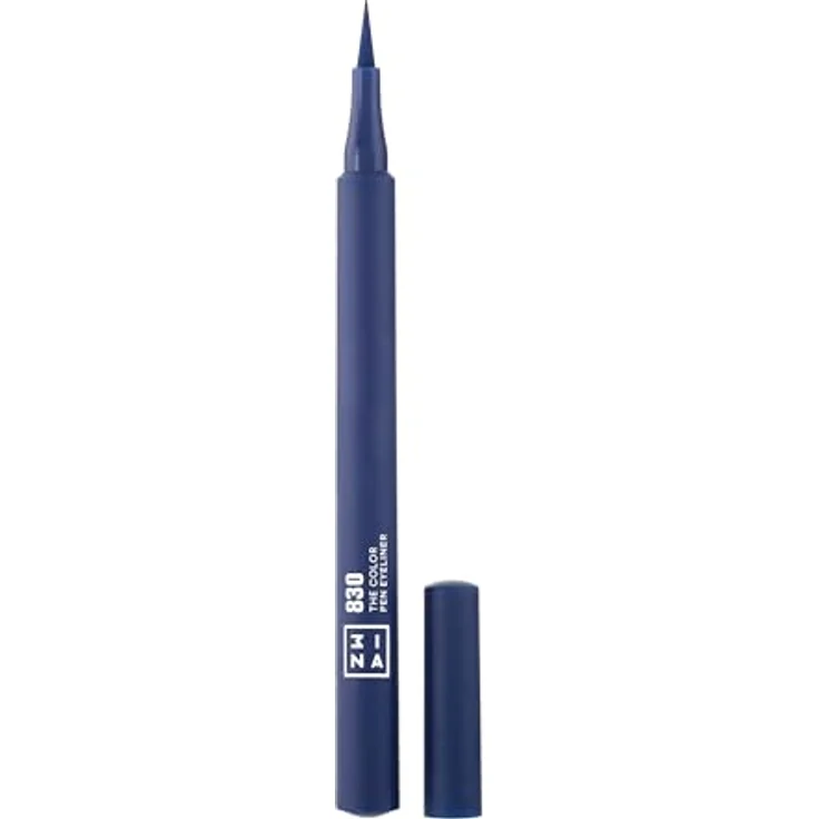 3INA The Color Pen Eyeliner, Filzstift-Eyeliner in Navy Blue, 1 ml mit satter, intensiver Farbe und präziser Linienführung – Bild 1