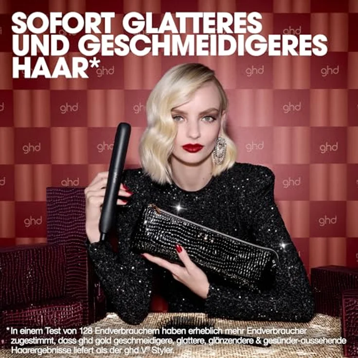 ghd gold® Styler Geschenkset, Glätteisen mit Dual-Zone Technologie, inklusive Paddle Brush und Hitzeschutz-Tasche – Bild 3