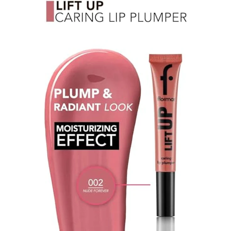 Flormar LIFT UP Lip Plumper, 10 ml - Volumen-Boost mit Hyaluronsäure in NUDE FOREVR – Bild 2