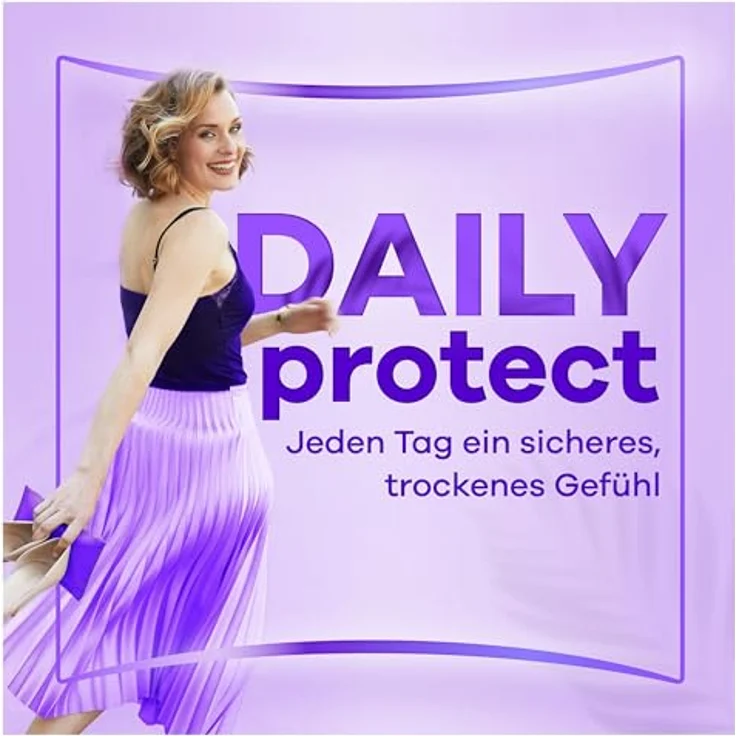 Always Daily Protect Normal Slipeinlagen, 64 Stück, Geruchskontrolle mit seitlichem Auslaufschutz, dermatologisch getestet – Bild 2
