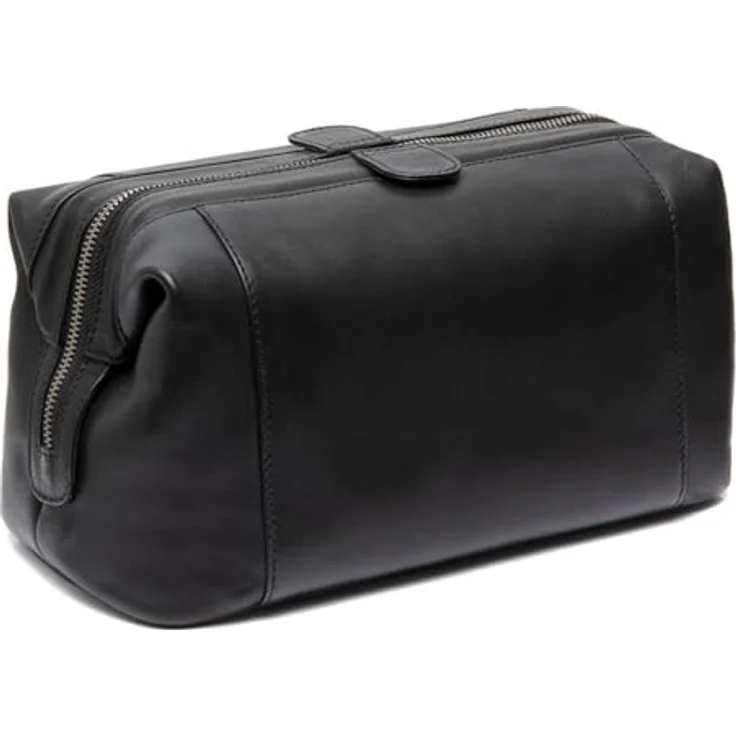 The Chesterfield Brand Biassa Kulturbeutel, Leder Necessaire 28 cm, Schwarz, mit Innenfächern für optimale Aufbewahrung (6 l) – Bild 1