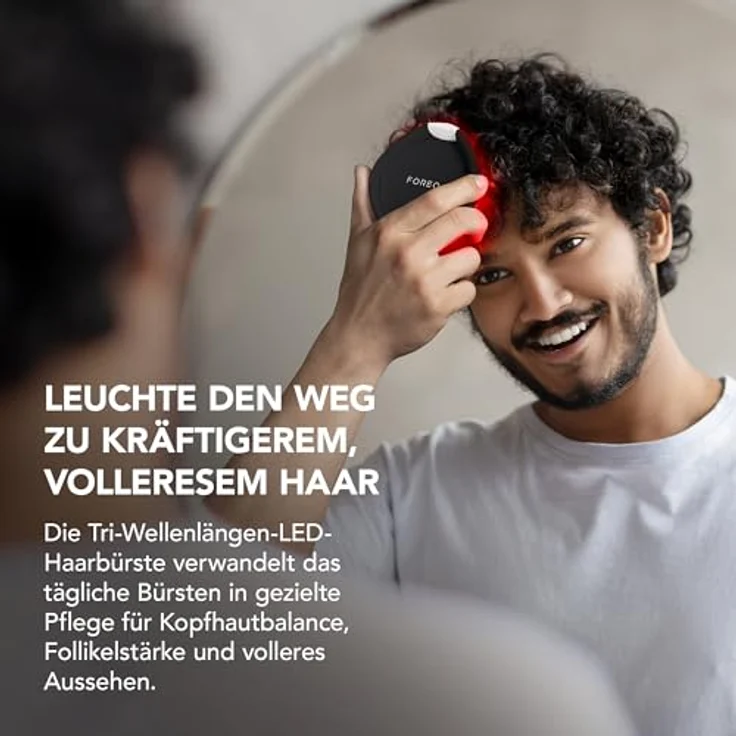FOREO FLIP Play LED Haarbürste, 3-in-1 Entwirrbürste mit rot, blau & grünem Licht, wasserdicht & kabellos, für alle Haartypen – Bild 2