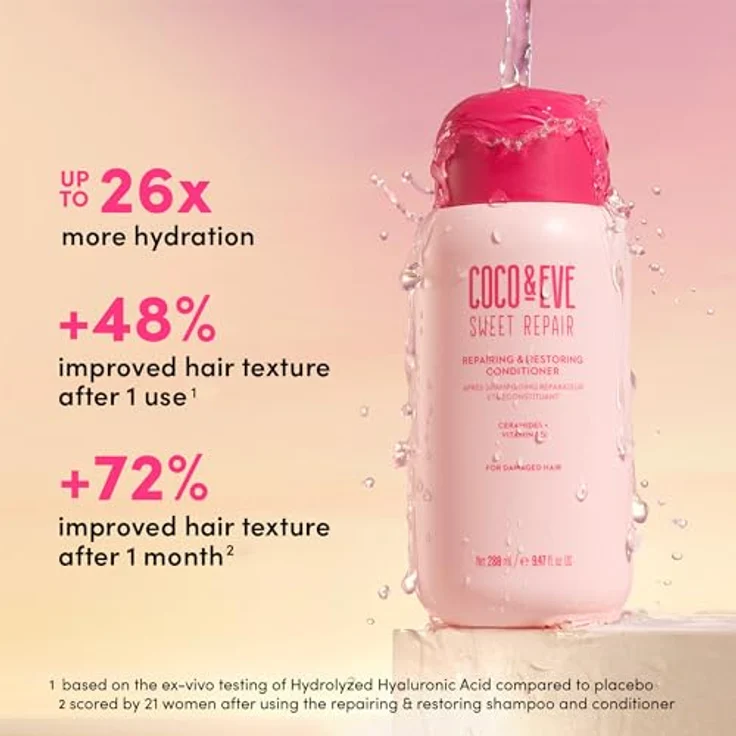 Coco & Eve Repairing & Restoring Conditioner – Sweet Repair für trockenes, geschädigtes, coloriertes Haar (280 ml) – Bild 3