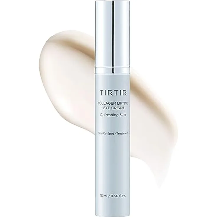 TIRTIR Collagen Lifting Eye Cream, straffende Augencreme mit pflanzlichem Kollagenkomplex, 15 ml