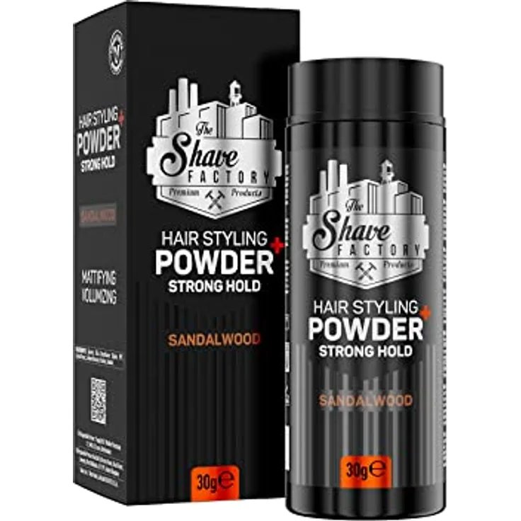 The Shave Factory Hair Styling Powder 30g Haar Styling Puder Strong | Volumenpuder Männer Styling | für den lässigen Look | entspanntes Styling für Ihn | Einfaches Styling (1 Packung Strong)