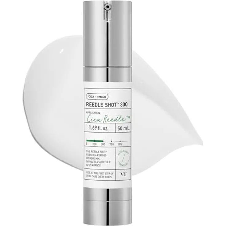 VT Cosmetics Reedle Shot 300, Mikro-Nadel Gesichtsbooster mit Cica Reedle™-Technologie und Hyaluronsäure, 50 ml, für strahlende Haut