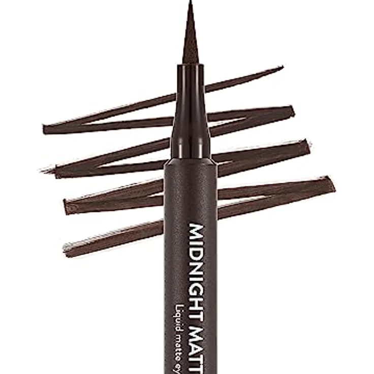 flormar Midnight Matte Eyeliner, Eyeliner im Filzstift mit Matt-Effekt, Farbton 02 Brown, 1 ml – Bild 2