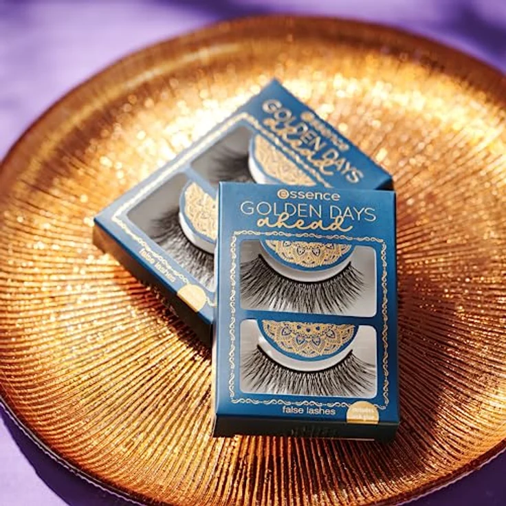 essence GOLDEN DAYS ahead false lashes, künstliche Wimpern, Nr. 01, Schwarz, sofortiges Ergebnis, natürlich, vegan, ohne Mikroplastikpartikel, Nanopartikel frei, ohne Parfüm, 1er Pack (1pcs) – Bild 2