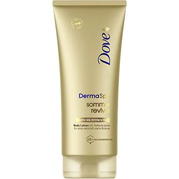 Dove DermaSpa Body Lotion für helle bis mittlere Hauttypen Sommer Revival mit Cell-Moisturisers (1 x 200 ml)