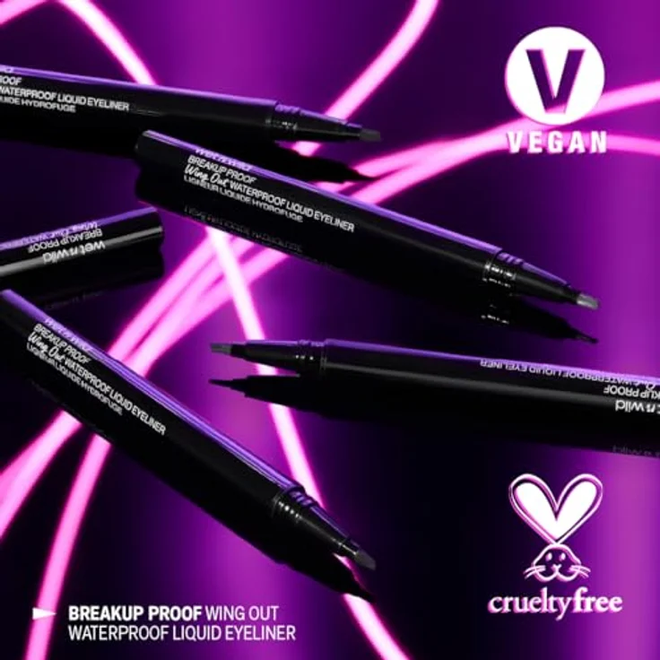 Wet n Wild Breakup Proof Wing Out Eyeliner, wasserfest, Filzstift, Ultra Black, 0.9 ml – Bild 5