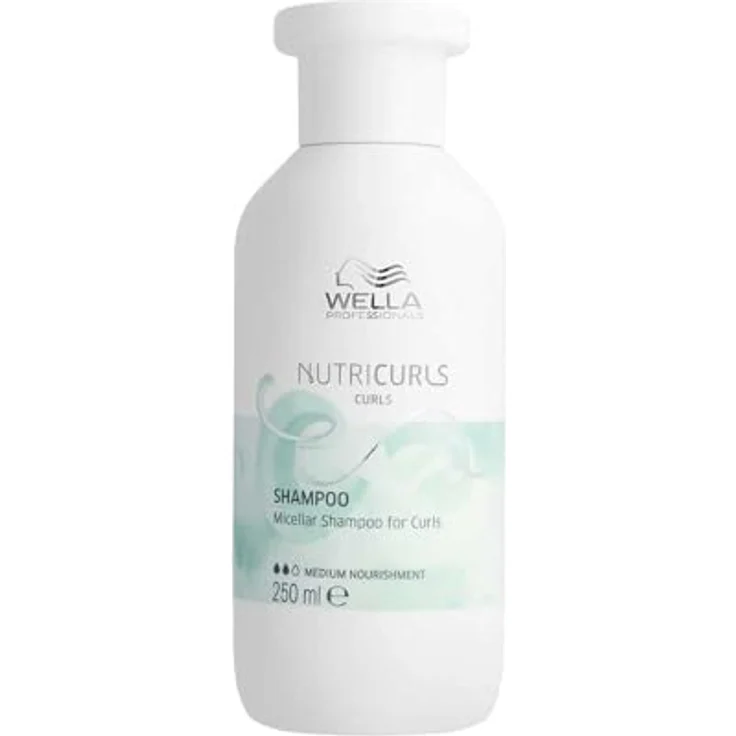 Wella Professionals NutriCurls Micellar Shampoo für Locken – Anti-Frizz-Shampoo für definierte Wellen und Locken – mit Jojobaöl und Panthenol – 250 ml – Bild 1