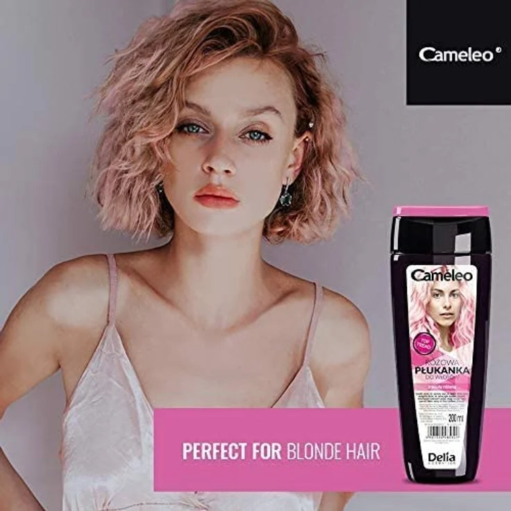 Cameleo - Rosa Haar-Toner mit Rosenwasser, KEIN Gelbstich, semi-permanente Haarfarbe - für blondes & graues Haar - Farbe & Pflege - parabenfrei | 200 ml – Bild 5