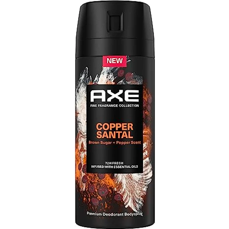 Axe Premium Bodyspray Copper Santal Deo ohne Aluminiumsalze mit 72 Stunden Schutz gegen Körpergeruch 150 ml 1 Stück – Bild 1