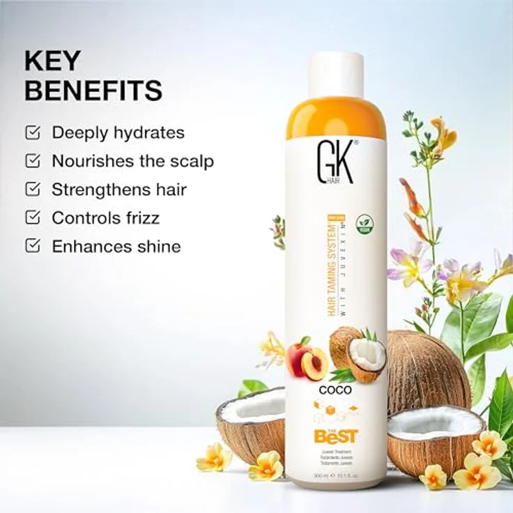 Gk Hair Haarmaske "The Best", 300 ml, mit Coco Juvexin-Technologie zur Revitalisierung und Stärkung von geschädigtem Haar – Bild 8
