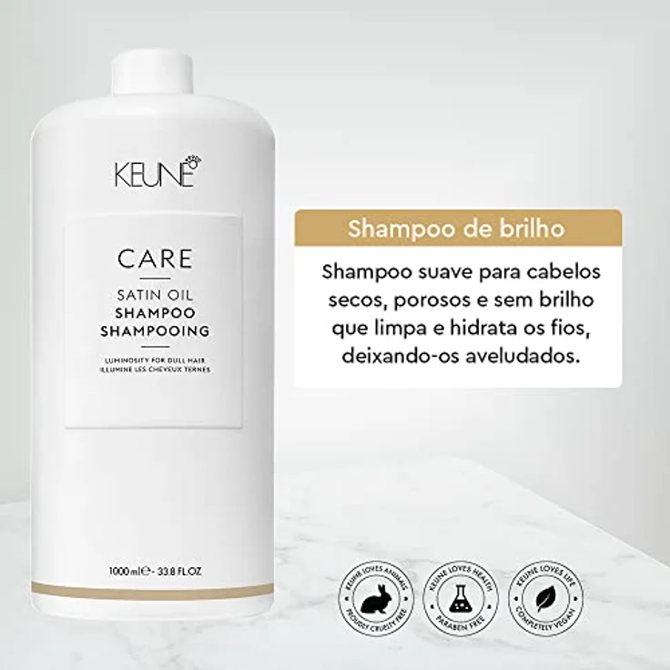 Keune Care Satin Oil Shampoo 1000ml, pflegendes Shampoo zur intensiven Haarpflege – Bild 2