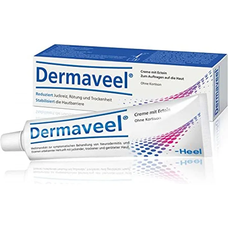 Biologische Heilmittel Heel GmbH Dermaveel Creme mit Ecotin, 30 ml, lindert Juckreiz und trockene Haut, geeignet für Kinder ab 1 Monat, ohne künstliche Duft- und Konservierungsstoffe