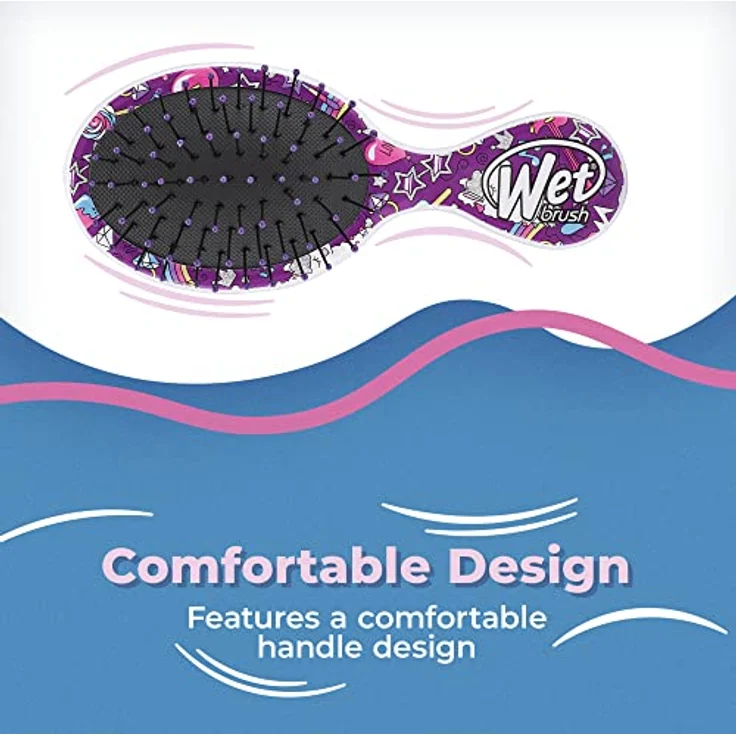 WetBrush Mini Happy Hair UltraSoft Bristles Travel Perfect Brush Suitable for All Hairtypes Mermaids & Unicorns – Bild 5