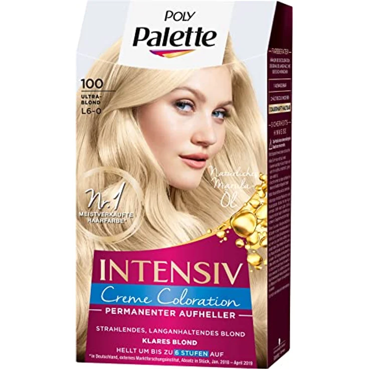 Poly Palette Intensiv Creme Coloration 100/L6-0 Ultrablond 3 x 128 ml – Bild 3
