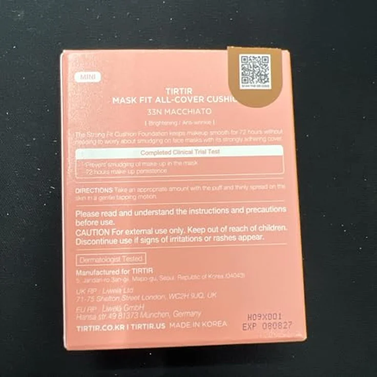 TIRTIR Mask Fit Aura Cushion Mini, mattierendes Make-up im Schwämmchen, Farbton 33N Macchiato, 4.5 g, mit hoher Deckkraft und Hyaluronsäure – Bild 8