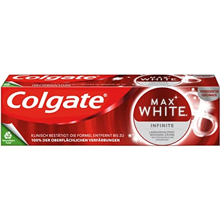 Colgate Zahnpasta Max White Infinite 75ml - langanhaltend weissere Zähne – Bild 2