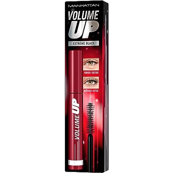 Manhattan Volume Up Mascara, Extreme Black, tiefschwarze Volumenmascara, 8 ml – Bild 1