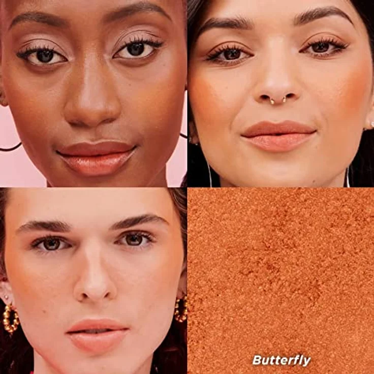 Benefit Blush Butterfly Rouge, gold-orangefarbene Wangenrouge mit schweißfestem und feuchtigkeitsbeständigem Finish, 6 g – Bild 3