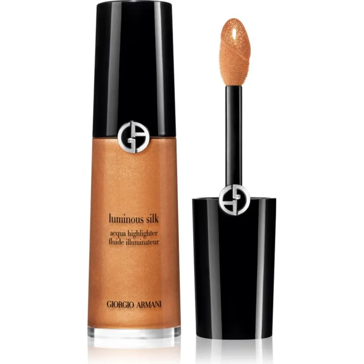 Armani Luminous Silk Acqua Highlighter, flüssiger Aufheller mit lichtreflektierenden Pigmenten, Farbton 05 Sunset, 12 ml