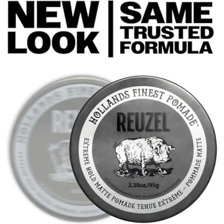 Reuzel Hollands Finest Pomade Extreme Hold, Haarpomade mit Matt-Effekt für Herren, 35 g – Bild 2